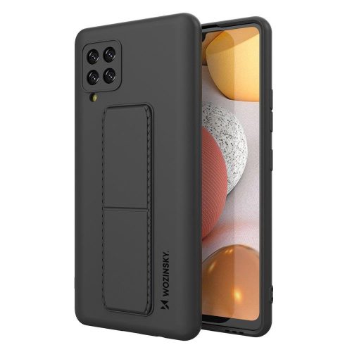 Wozinsky Kickstand Case Samsung Galaxy A42 5G szilikon hátlap, tok, fekete