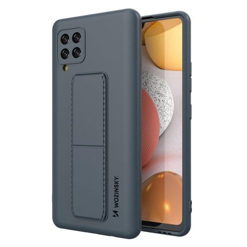 Wozinsky Kickstand Case Samsung Galaxy A42 5G szilikon hátlap, tok, sötétkék