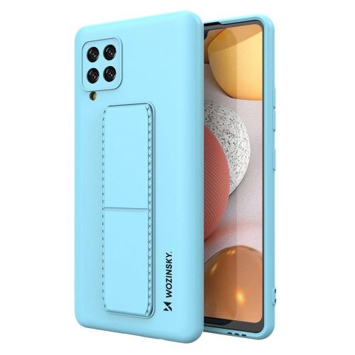 Wozinsky Kickstand Case Samsung Galaxy A42 5G szilikon hátlap, tok, világoskék