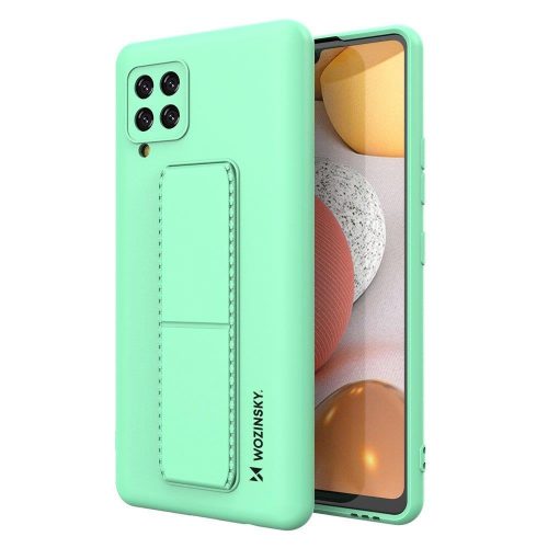 Wozinsky Kickstand Case Samsung Galaxy A42 5G szilikon hátlap, tok, menta