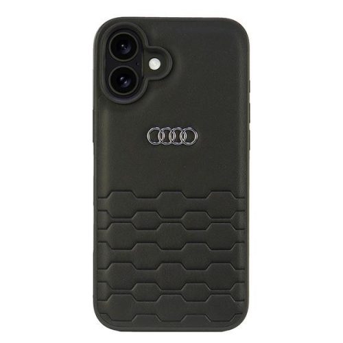 Audi Synthetic Leather iPhone 16 Plus 6.7" tok, fekete AU-TPUPCIP16M-GT/D2-BK