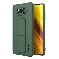   Wozinsky Kickstand Case Xiaomi Poco X3 NFC/Poco X3 Pro szilikon hátlap, tok, sötétzöld