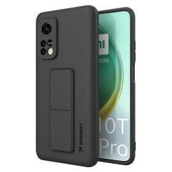   Wozinsky Kickstand Case Xiaomi Mi 10T Pro/Mi 10T szilikon hátlap, tok, fekete