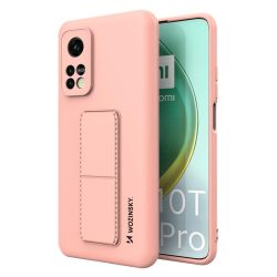   Wozinsky Kickstand Case Xiaomi Mi 10T Pro/Mi 10T szilikon hátlap, tok, rózsaszín