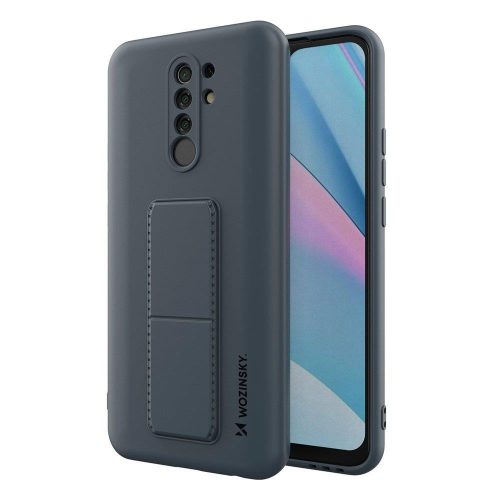 Wozinsky Kickstand Case Redmi 9 szilikon hátlap, tok, sötétkék