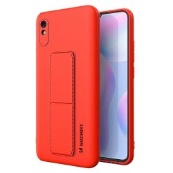   Wozinsky Kickstand Case Redmi 9A szilikon hátlap, tok, piros