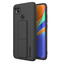   Wozinsky Kickstand Case Redmi 9C szilikon hátlap, tok, fekete