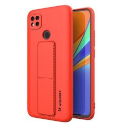   Wozinsky Kickstand Case Redmi 9C szilikon hátlap, tok, piros