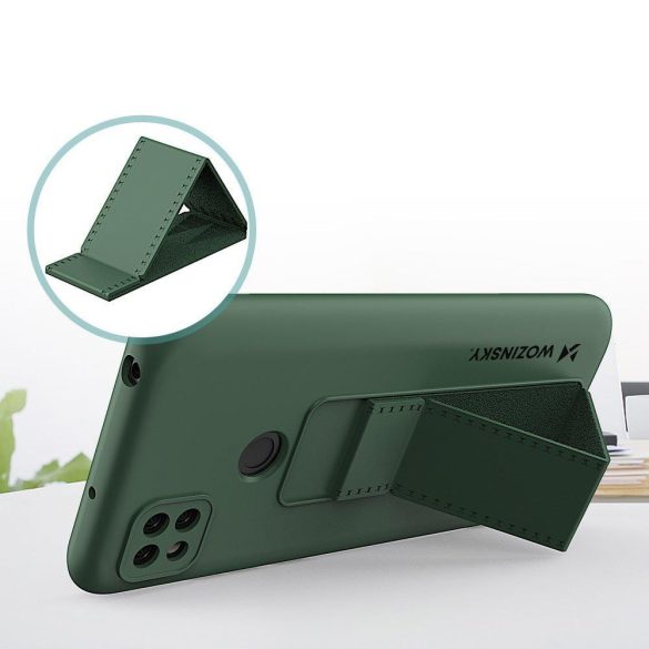 Wozinsky Kickstand Case Redmi 9C szilikon hátlap, tok, sötétkék