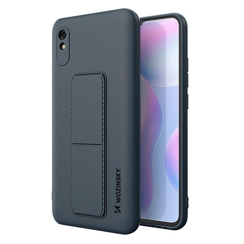 Wozinsky Kickstand Case Xiaomi Redmi Note 9S/9 Pro szilikon hátlap, tok, sötétkék