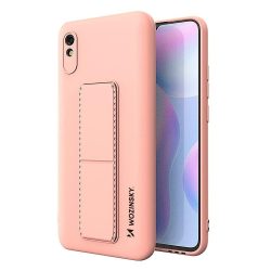   Wozinsky Kickstand Case Xiaomi Redmi Note 9S/9 Pro szilikon hátlap, tok, rózsaszín