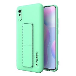   Wozinsky Kickstand Case Xiaomi Redmi Note 9S/9 Pro szilikon hátlap, tok, menta