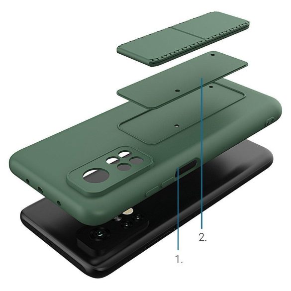 Wozinsky Kickstand Case Xiaomi Mi 10T Pro/Mi 10T szilikon hátlap, tok, világoskék