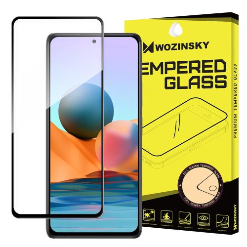 Wozinsky Xiaomi Redmi Note 12 Pro/Xiaomi 12T/12T Pro/11i/11T 5D Full Glue teljes kijelzős edzett üvegfólia (tempered glass) 9H keménységű, tokbarát, fekete