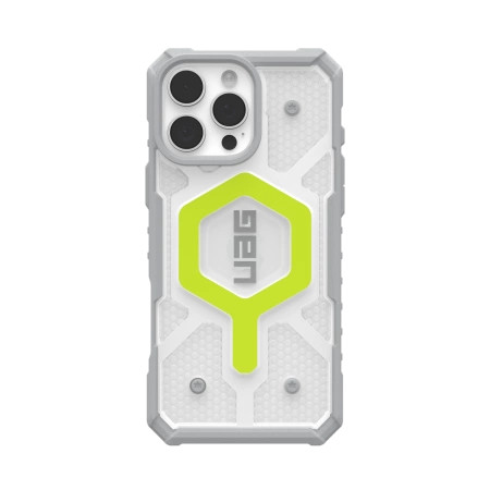 (UAG) Urban Armor Gear Pathfinder Clear compatible with MagSafe IPHONE 16 Pro Max active neon tok