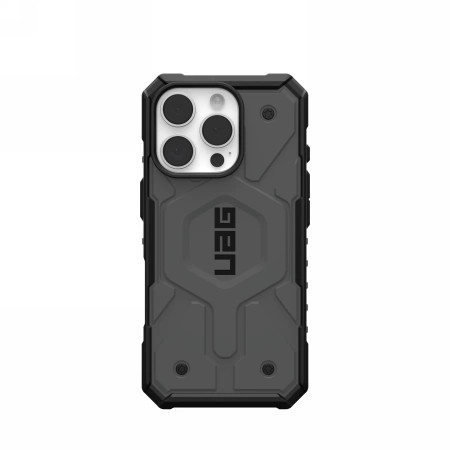 (UAG) Urban Armor Gear Pathfinder compatible with MagSafe IPHONE 16 Pro silver tok