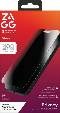 ZAGG InvisibleShield Glass Elite Privacy iPhone 16 Pro Max betekintésvédett üvegfólia