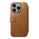 Nomad Modern Leather Folio case for iPhone 15 Pro 6,1" tok, barna