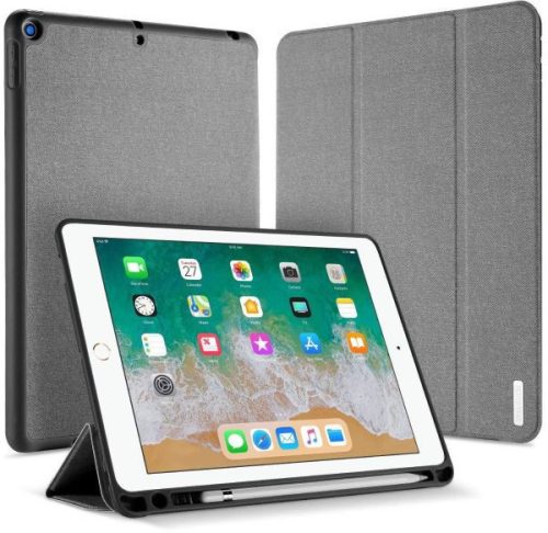 Dux Ducis Skin Pad Apple iPad 9.7" (2018) oldalra nyíló smart tok, szürke