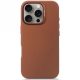 Decoded Leather Backcover case with MagSafe iPhone 16 Pro - tok, barna