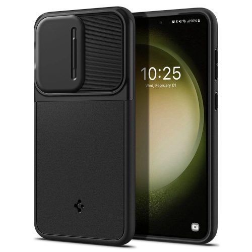 Spigen Optik Armor tok Samsung Galaxy S23 kameravédővel, fekete