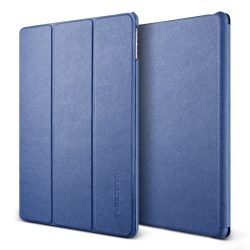   VRS Design (VERUS) iPad 9.7 (2017/2018) Saffiano K1 mágneses oldalra nyíló tok, sötétkék