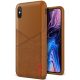 VRS Design (VERUS) iPhone Xs Max Leather Fit Label hátlap, tok, barna