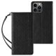 Magnet Strap Case iPhone 14 Pro Max Flip Wallet Mini Lanyard Stand tok, fekete