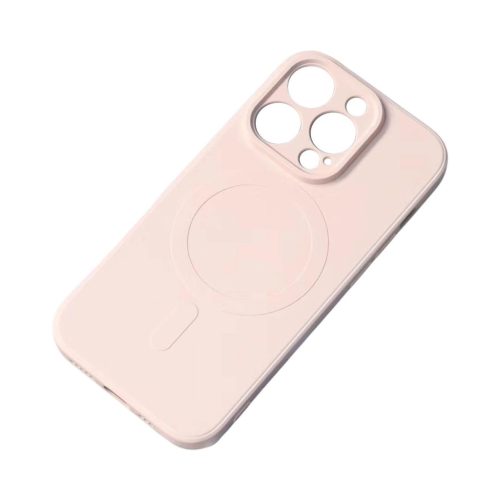 MagSafe Compatible Silicone iPhone 15 Plus Silicone Case tok, rózsaszín