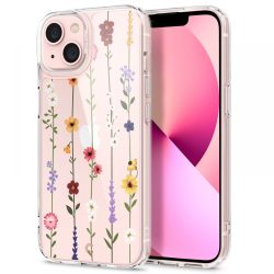   Spigen Cyrill Cecile iPhone 13 virágmintás hátlap, tok, színes átlátszó