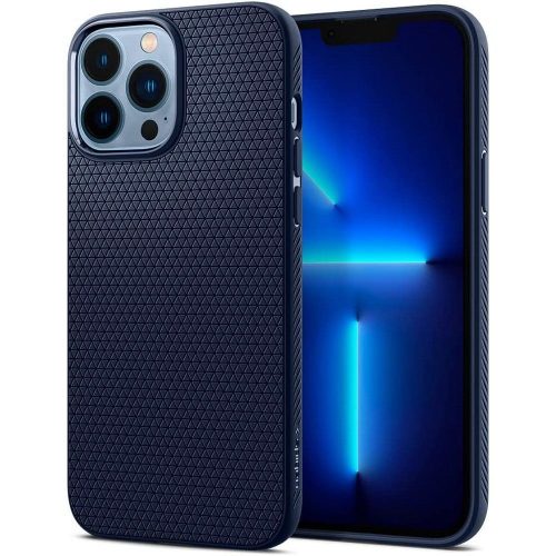 Spigen Liquid Air iPhone 13 Pro hátlap, tok, sötétkék