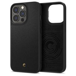   Spigen Cyrill Leather Brick iPhone 13 Pro ökobőr, hátlap, tok, fekete