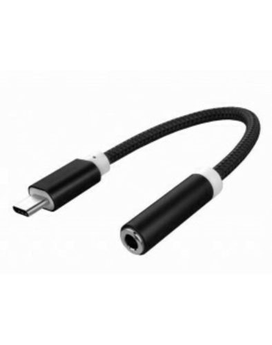 USB-C - 3.5 mm jack átalakító adapter, fekete