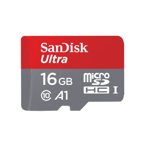 SanDisk micro SDHC, 16 GB, class 10, UHS-I, 98 MB/s, memóriakártya adapterrel