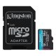 Kingston Canvas Go! Plus micro SDXC, 64GB, class 10, UHS-I, 170 MB/s, memóriakártya adapterrel