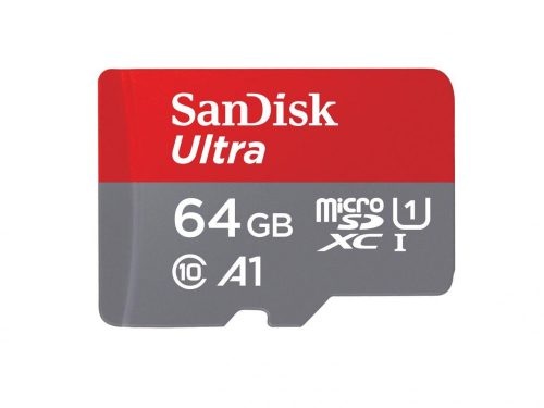 SanDisk Ultra Android micro SDXC, 64GB, class 10, UHS-I, 140 MB/s, memóriakártya adapterrel