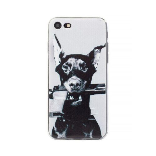 Collection Case Doberman iPhone 7 Plus/8 Plus szilikon hátlap, tok, mintás