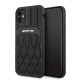 AMG iPhone 11 Leather Curved Lines (AMHCN61OSDBK) hátlap, tok, fekete