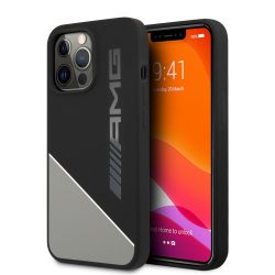   AMG Liquid iPhone 13 Pro Max Liquid Silicone (AMHCP13XWGDBK) hátlap, tok, fekete-szürke