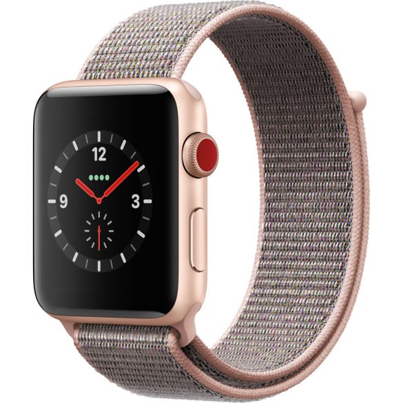 Apple Watch nylon 40mm óraszíj tépőzáras rögzítéssel, szürke-arany