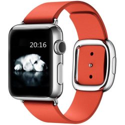 Apple Watch bőr 40mm óraszíj, piros