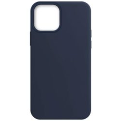 Silicone Case iPhone 14 hátlap, tok, sötétkék