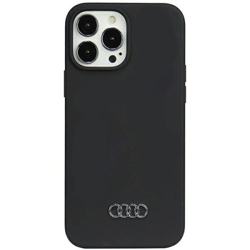 Audi Silicone Case AU-LSRIP13PM-Q3/D1-BK iPhone 13 Pro Max 6.7", hátlap, tok, fekete