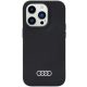 Audi Silicone Case AU-LSRIP14P-Q3/D1-BK iPhone 14 Pro 6.1", hátlap, tok, fekete