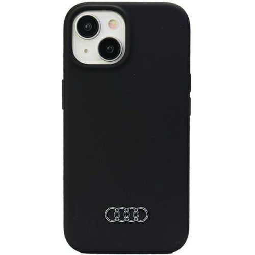 Audi Silicone Case AU-LSRIP15M-Q3/D1-BK iPhone 14 Plus/15 Plus 6.7", hátlap, tok, fekete