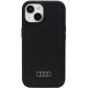 Audi Silicone Case AU-LSRIP15M-Q3/D1-BK iPhone 14 Plus/15 Plus 6.7", hátlap, tok, fekete