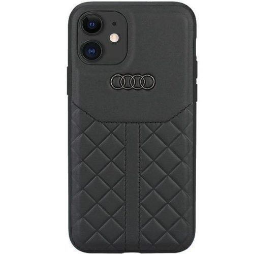 Audi valódi bőr iPhone 11/Xr 6.1", hátlap, tok, fekete