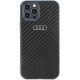 Audi Carbon Fiber iPhone 12/12 Pro 6.1", hátlap, tok, fekete