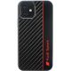 Audi Carbon Fiber Stripe iPhone 12/12 Pro 6.1", hátlap, tok, fekete