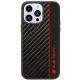 Audi Carbon Fiber Stripe AUS-TPUPCIP14P-R8/D1-BK iPhone 14 Pro 6.1", hátlap, tok, fekete